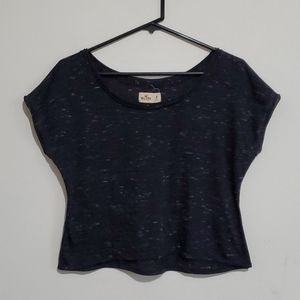Black Hollister Wide-Neck Croptop